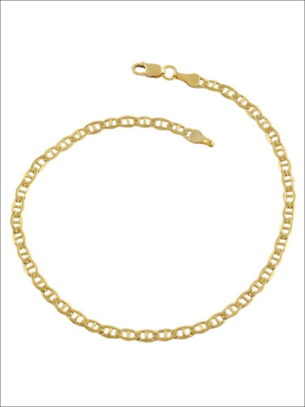 14k Yellow Gold Filled Mariner Link Bracelet 8.5 inch Lobster Claw Clasp